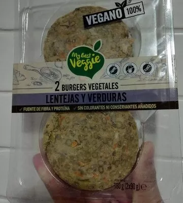 Burguer vegetal (lentejas y verduras) My Best Veggie 180 g, code 20194208