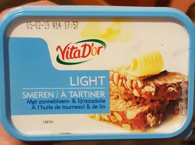 Margarine a tartiner light a l'huile de tournesol Vita d or 250 gr, code 20194260