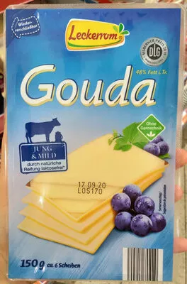 Gouda Käse in Scheiben Leckerrom, NORMA, NORMA Eingenmarke Leckerrom 150 g, code 20217112