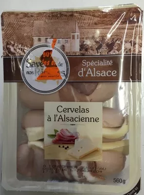 Cervelas à l'alsacienne Saveurs de nos régions 560 g, code 20226305