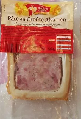 Pâté en croûte alsacien Les Régions à Table 2 x 100 g, code 20237530