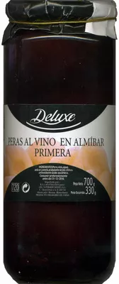 Peras al vino en almíbar Deluxe 700 g (neto), 330 g (escurrido), 720 ml, code 20266783