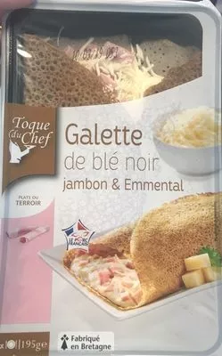 Galette de blé noir Jambon, emmental Toque du Chef, Crusti Frais 195 g, code 20275020