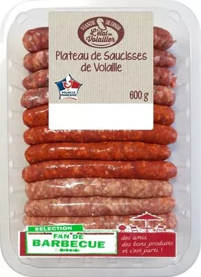 Plateau de saucisses de volaille Piquebroche,  L'étal du volailler 600 g, code 20361440