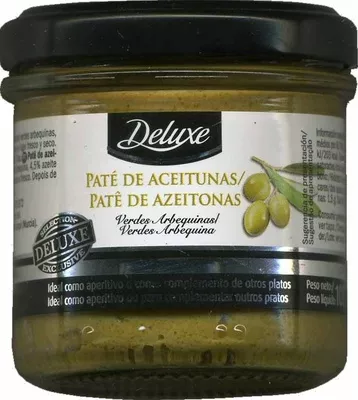 Paté de aceitunas verdes arbequinas Deluxe 108 g, code 20380212