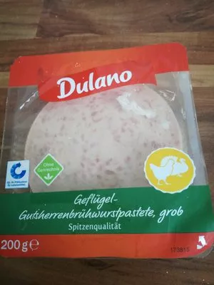 Geflügel-Gutsherrenbrühwurstpastete, grob Dulano 200g, code 20384456