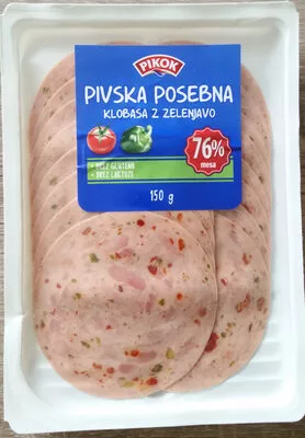 Pivska posebna klobasa z zelenjavo Pikok 150g, code 20396794