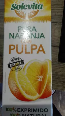 Zumo de naranja exprimida con pulpa Solevita 1 l, code 20397692