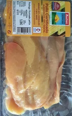 Pechuga fileteada de pollo amarillo Auchan , code 2043231005282