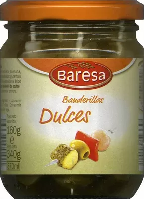 Surtido de encurtidos en banderillas "Baresa" Dulces Baresa 340 g (neto), 160 g (escurrido), 370 ml, code 20445669