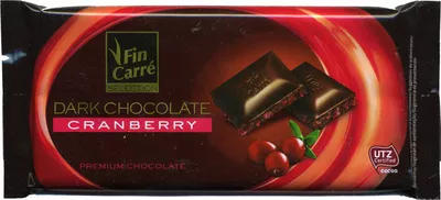 Dark chocolate Cranberry 57% cocoa Fin Carré 100 g, code 20488901