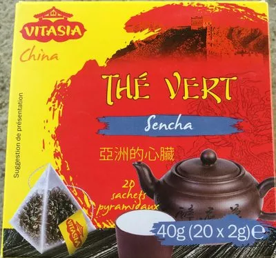 Thé vert Sencha Vitasia, Vitasia China 40 g, 20 sachets pyramidaux de 2g, code 20564780