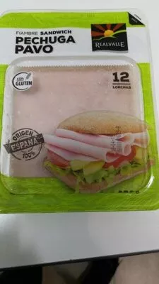 Pechuga pavo sandwich Realvalle 250 g, code 20577995