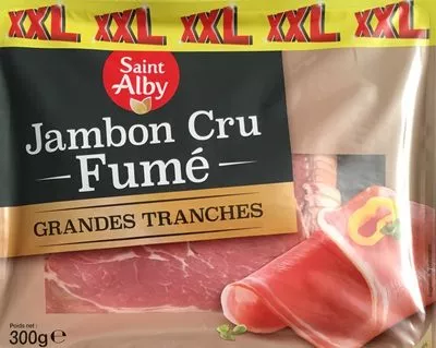 Jambon cru fumé grandes tranches Saint Alby 300 g, code 20625603