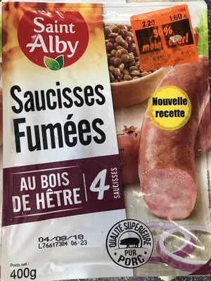 Saucisse fumées Saint Alby 400 g, code 20637217