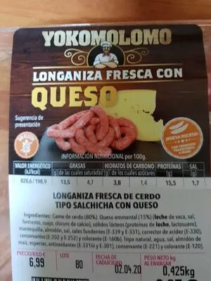 Longaniza fresca con queso yokomolomo , code 2064860002978