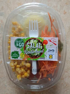 Salat Kunterbunt mit Kräuter-Vinaigrette Select & Go 300g (200g Salatmischung 100ml Kräuter-Vinaigrette), code 20649791