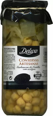 Garbanzos de Castilla con acelgas Deluxe 660 g (neto), 450 g (escurrido), 720 ml, code 20660024