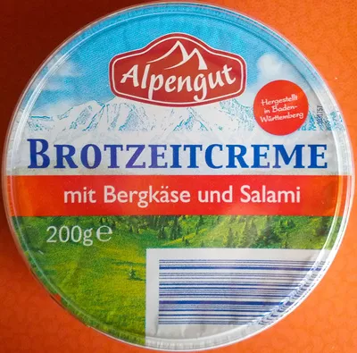 Brotzeitcreme mit Bergkäse und Salami Alpengut, Jeremi 200 g, code 20691769