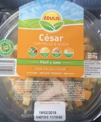 Cesar con pollo y queso Edulis 220 g, code 20706630