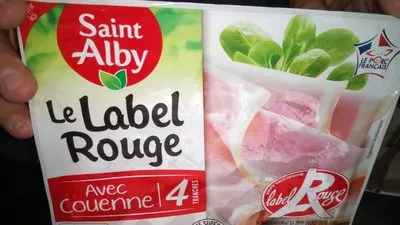 Jambon cuit supérieur avec couenne Label Rouge Saint Alby 160 g, code 20711429