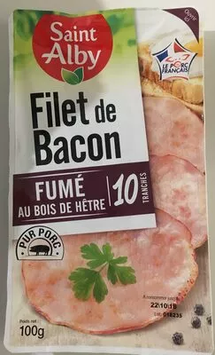 Filet de bacon fumé Saint Alby 100 g, code 20712792