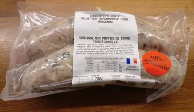 Saucisse aux pommes de terre traditionnelle Charcuterie Zentz , code 2076126029919