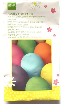 Peinture pour Œufs de Pâques Heitmann, Hema 1 sachet de 6 tablettes, code 2076381099993