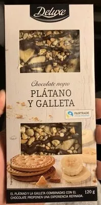 Chocolate negro platano y galleta Deluxe 120 g, code 20798024