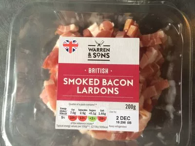 Smoked bacon lardons WARREN & SONS 200g, code 20802929