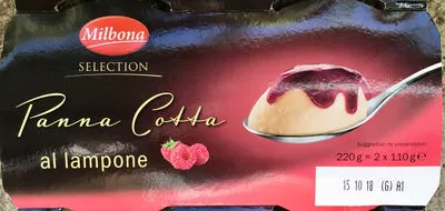 Panna cotta al lampone Milbona 220 g, 2 pots de 110 g, code 20823320