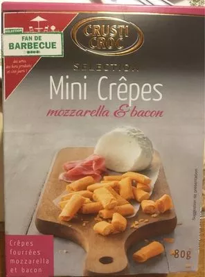 Mini crêpes mozzarella et bacon Crusti Croc 80 g, code 20841812