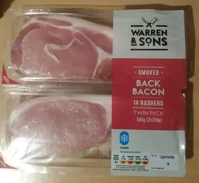 Smoked back bacon Lidl 2 x 250 g, code 20844202