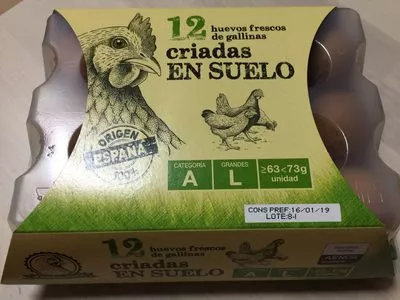 Huevos frescos de gallinas criadas en suelo Lidl 12 unidades, code 20879204