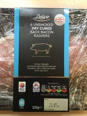 6 unsmoked dry cured back bacon rashers  , code 20890919