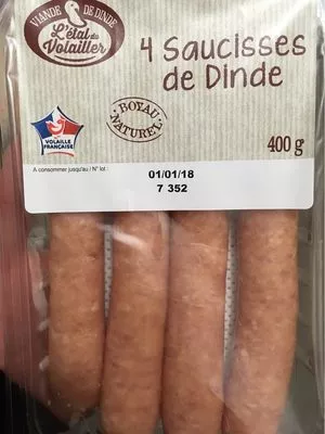 Saucisses de Dinde L etal du volailler , code 20929770