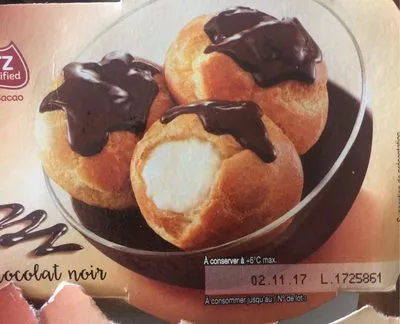 Profiteroles, Sauce au Chocolat Noir Milbona, Lidl 180 g (2 * 90 g e), code 20995058