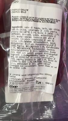 Chorizo doux Coop 147 g, code 2107628004651