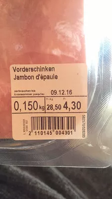 Jambon d'épaule  151 g, code 2110145004301