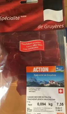 Viande sechée extra fin Migros , code 2148533007351