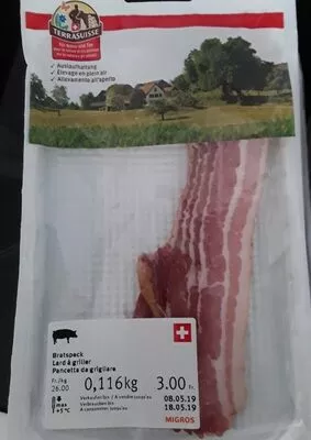 Lard à griller Terrasuisse, Migros 119 g, code 2155075003000