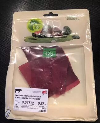 Viande séchée du Valais IGP Migros Bio , code 2163939009853