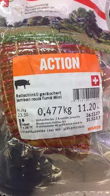 Jambon roulé fumé mini  477 g, code 2183819011202