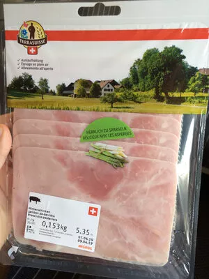 Jambon de Derrière Terrasuisse,  Migros 0.153kg, code 2183838005350