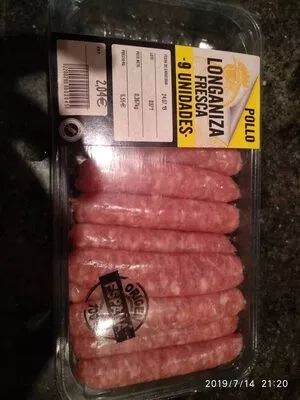 Longaniza de pollo fresca 9 unidades lidl , code 2200290002045