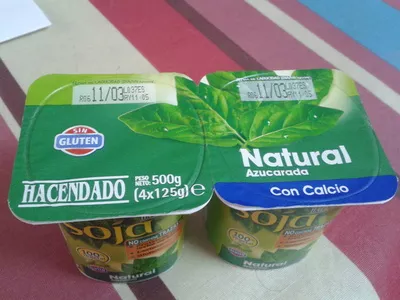 Postre de soja natural Hacendado 125g, code 22020406