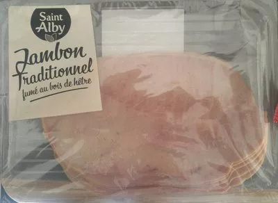 Jambon traditionnel fumé au bois de hêtre Saint Alby , code 2205874002077