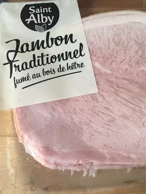 Jambon traditionnel fumé au bois de hetre Saint Alby , code 2205877002371