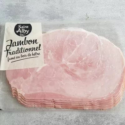 Jambon traditionnel fumé au bois de hêtre Saint ALBY , code 2205877002906