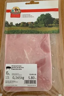 Jambon de derrière Migros, Terrasuisse 165 g, code 2225958005800